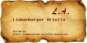 Liebenberger Ariella névjegykártya